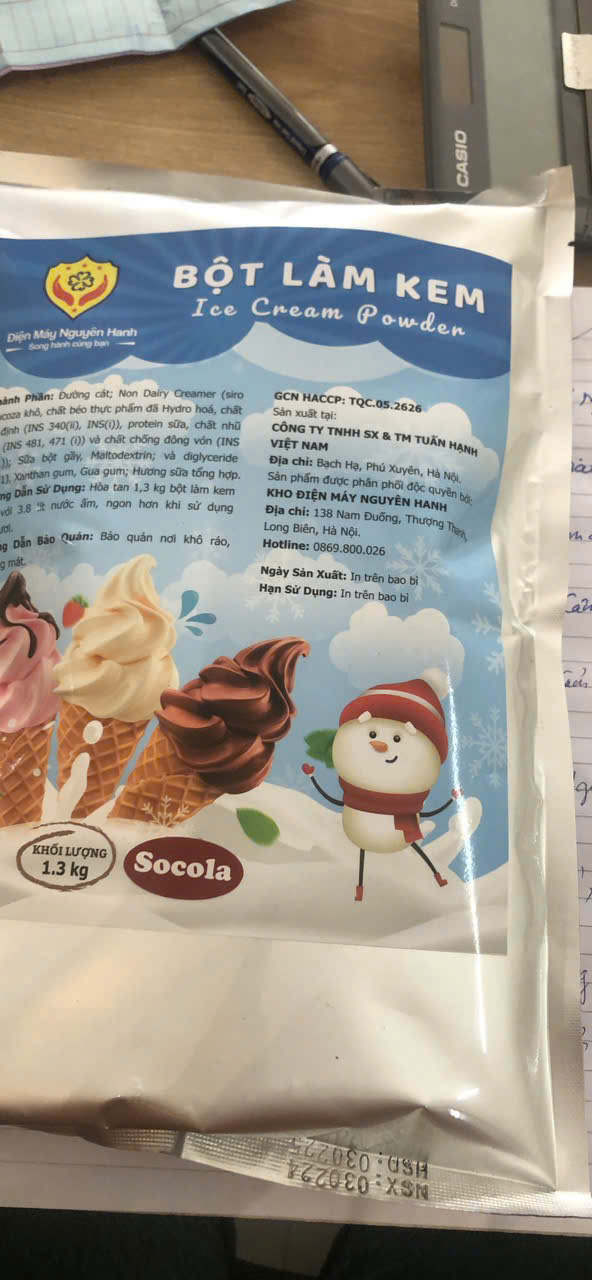 🍦 BỘT KEM TƯƠI – 15 HƯƠNG VỊ / 1,3 KG/GÓI