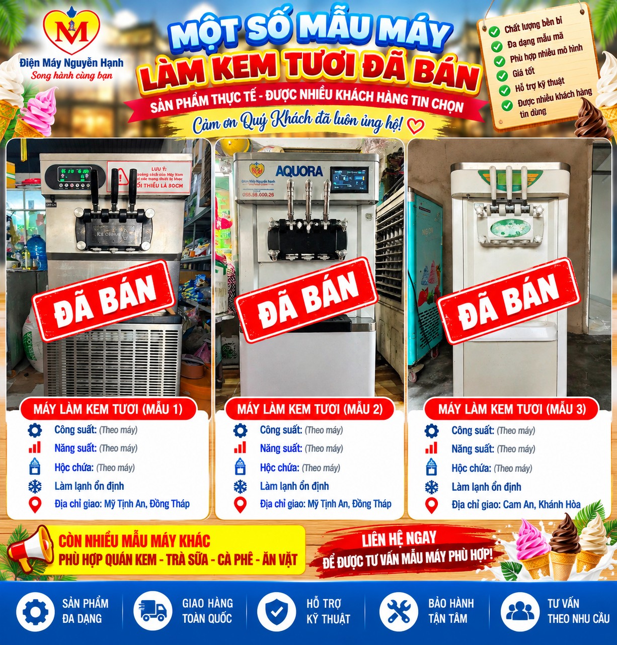 🎉 04/10 – 3 MÁY KEM TƯƠI ĐÃ TÌM ĐƯỢC CHỦ MỚI